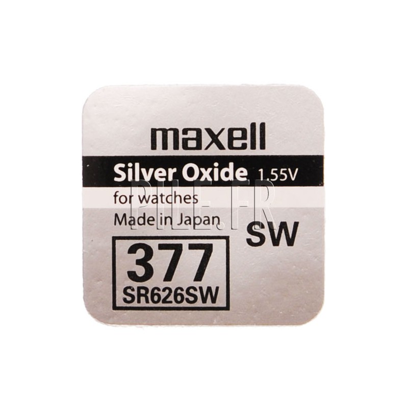 Pile pour montre 377 SR626SW 1,55V Maxell