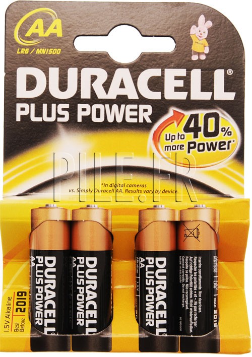 3 Piles LR 6 Duracell Plus Power
